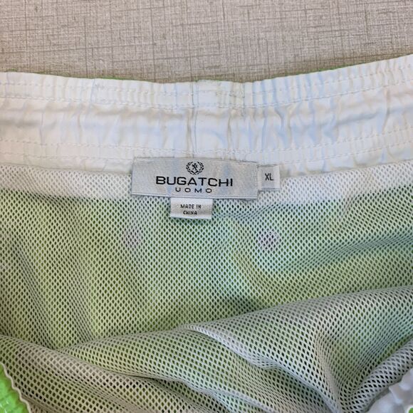 Bugatchi Uomo Swim Shorts Mens XL Extra Large Peapod Green Stretch Waist Trunks - Picture 6 of 9
